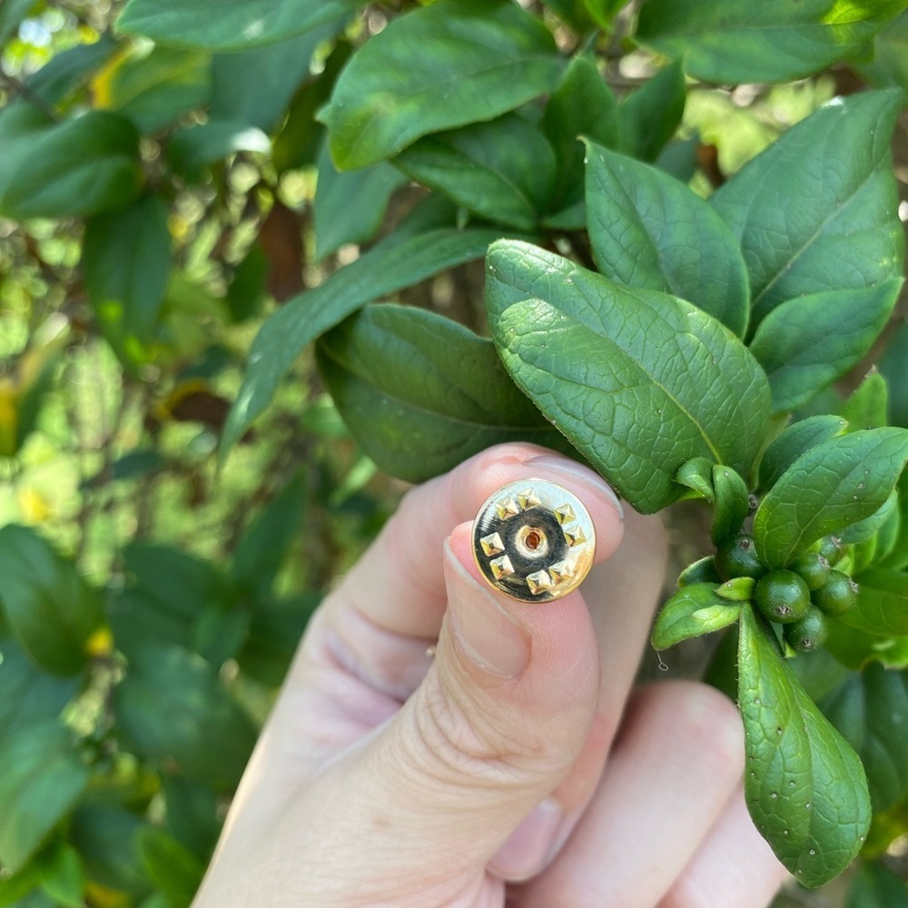 Cottagecore Colorful Snail Gold Tone Enamel Pin Engraved lightweight unique - Picture 4 of 6